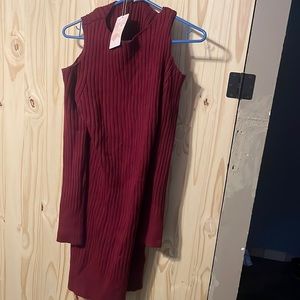 Size large fashion sweater, dress maroon brand new with tags